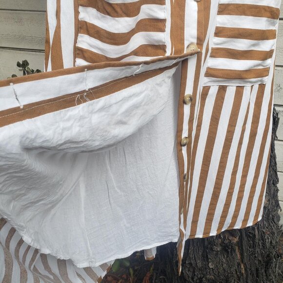 Striped Sundress with Gathered Back and Full Lined Skirt - Picture 10 of 11